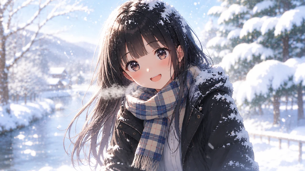 Input image for the OmniHuman 2.0 Anime Character Presentation in Snow example