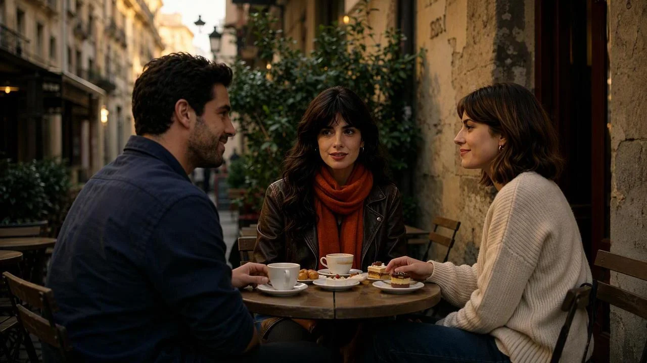 Input image for the OmniHuman 2.0 Natural Conversation at an Outdoor Café example